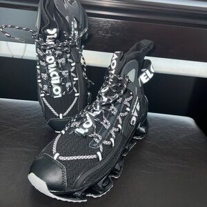 JEDDEDS High-Top Futuristic Sneakers Black Edition - Size 9